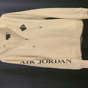 Men's Air Jordan (Est 1985) Nike  white/Black with front zipper Hoodie size XL